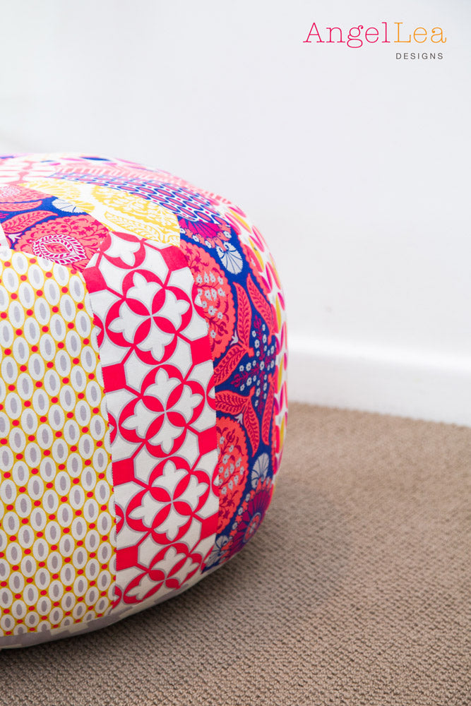 Patchwork Pouf PDF Sewing Pattern