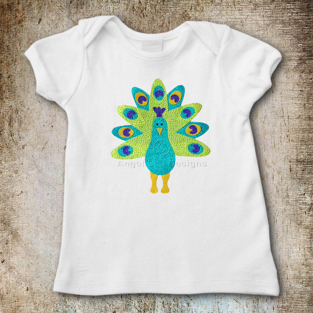 Peacock Applique Template