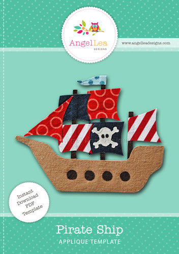 Pirate Ship Applique Template