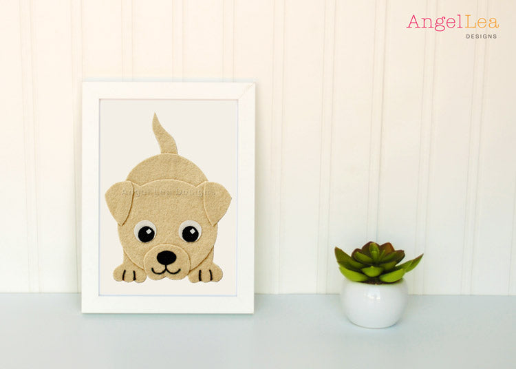 Puppy Dog Applique Template