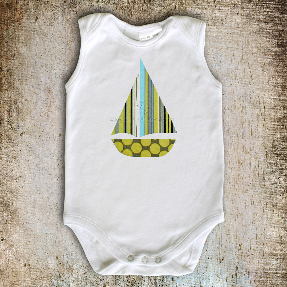 Sail Boat Applique Template