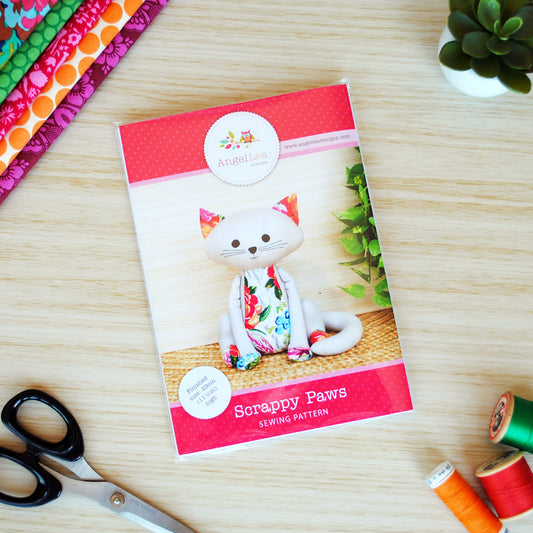 Scrappy Paws Cat Sewing Pattern - HARD COPY