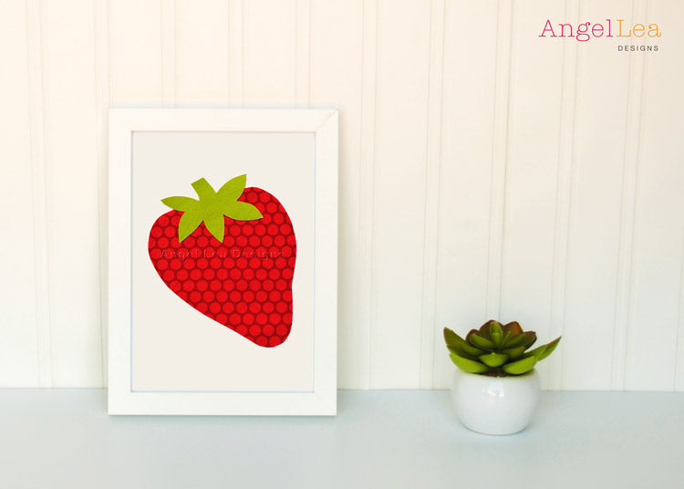 Strawberry Applique Template