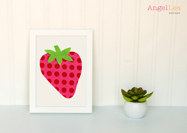 Strawberry Applique Template