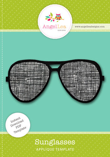 Sunglasses Applique Template