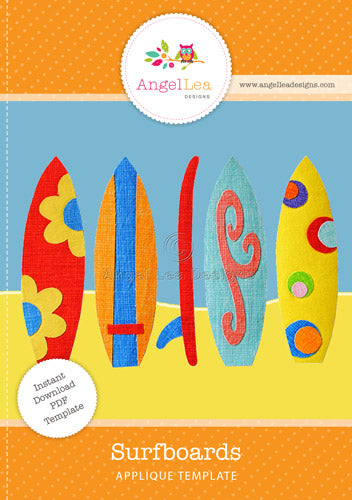 Surfboards Applique Template