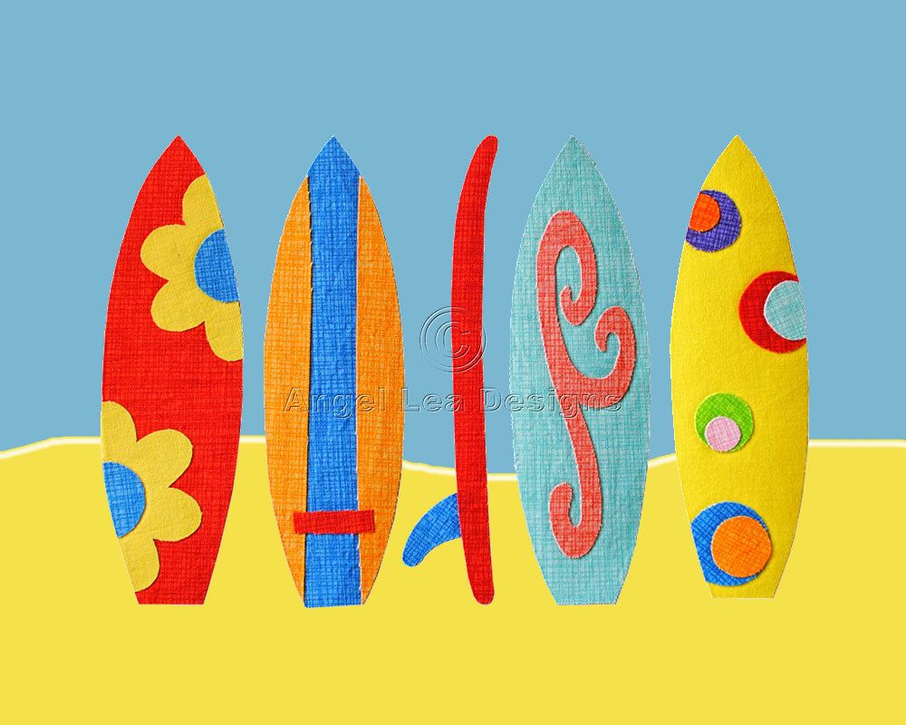 Surfboards Applique Template