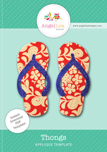 Thongs Applique Template