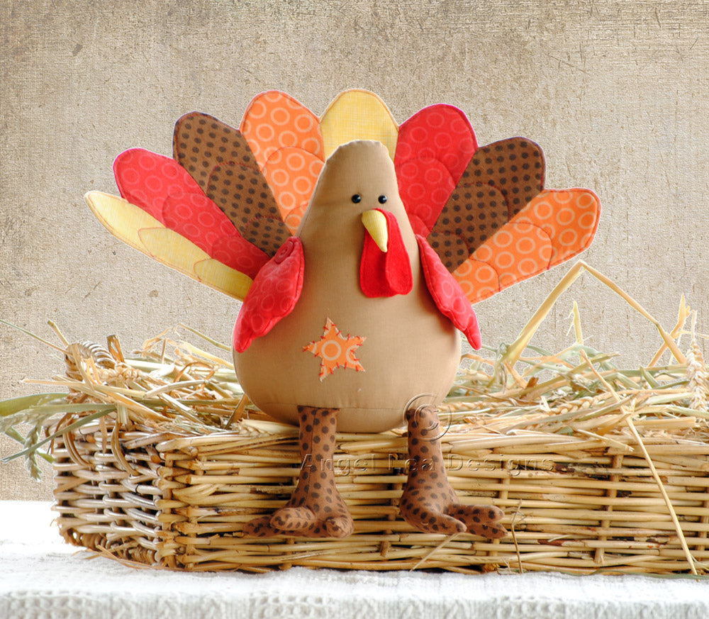 Tommy the Turkey Softie Sewing Pattern - HARD COPY