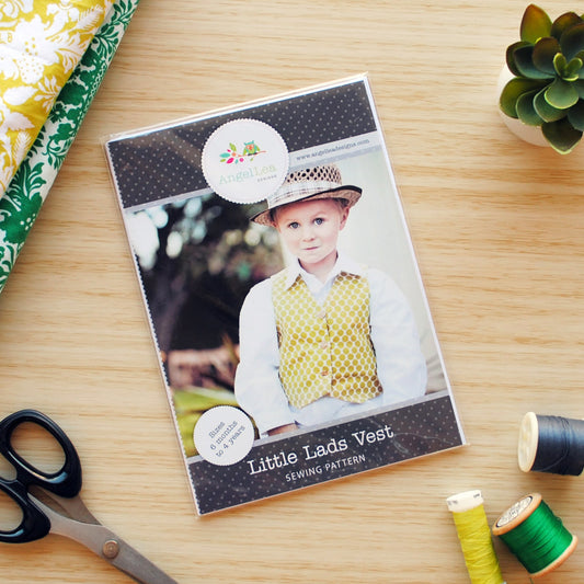 Little Lads Vest Sewing Pattern - HARD COPY