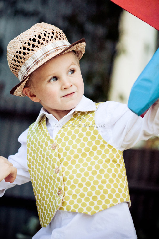 Little Lads Vest Sewing Pattern - HARD COPY