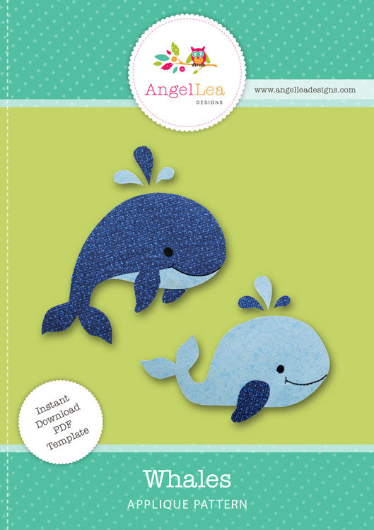 Whales Applique Template