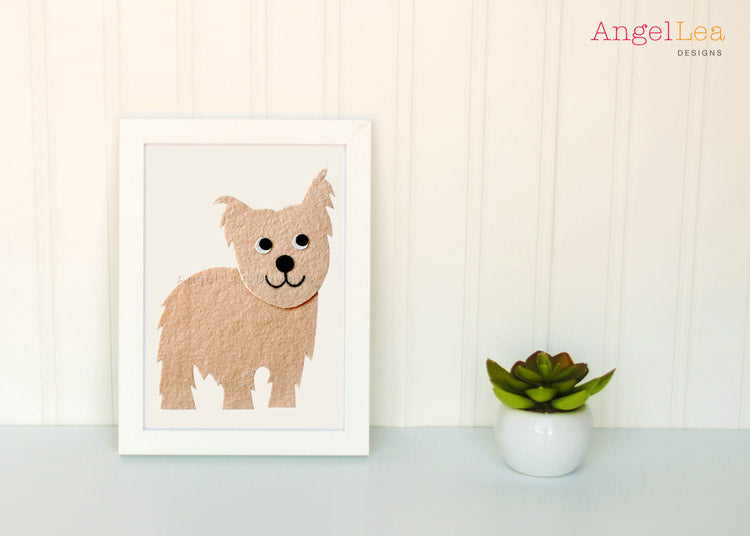 Yorkie Applique Template