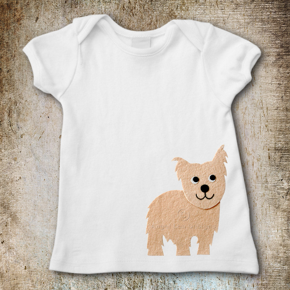 Yorkie Applique Template